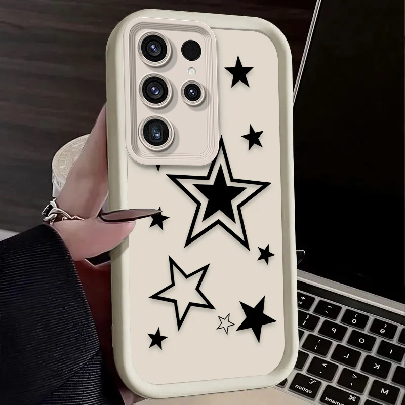 Black and White Star Phone Case - Sleek Astral Design Cover