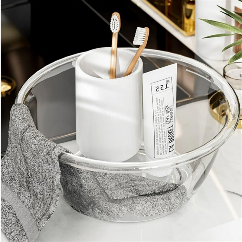 Washbasin Transparent thickened light luxury student dormitory washbasin Household washbasin daily necessities