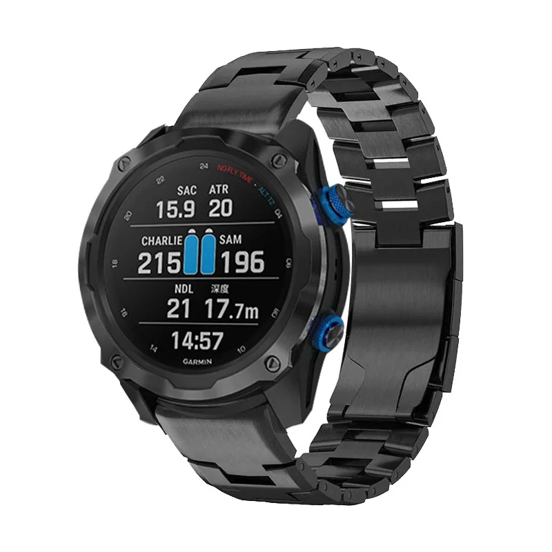 

26MM Watchband Strap For Garmin Descent Mk1 MK2 MK2i-DLC Watch titanium alloy Quick Release Wrist Band Fenix 6 6XPro 7 7x strap