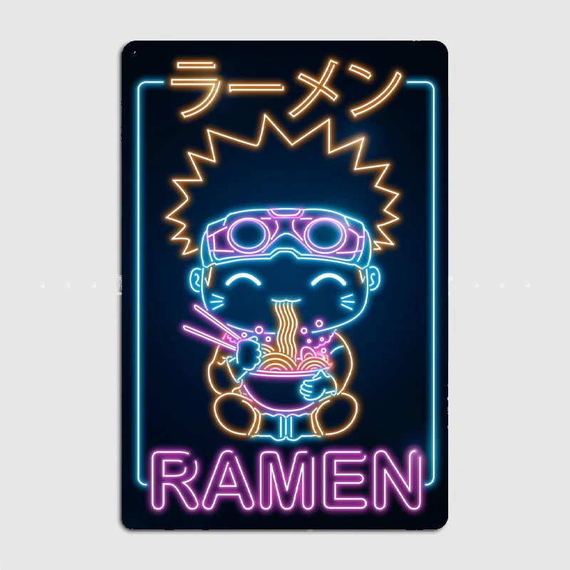

Retro Ramen Ninja Metal Plaque Garage Club Wall Plaque Club Home Funny Tin Sign Poster