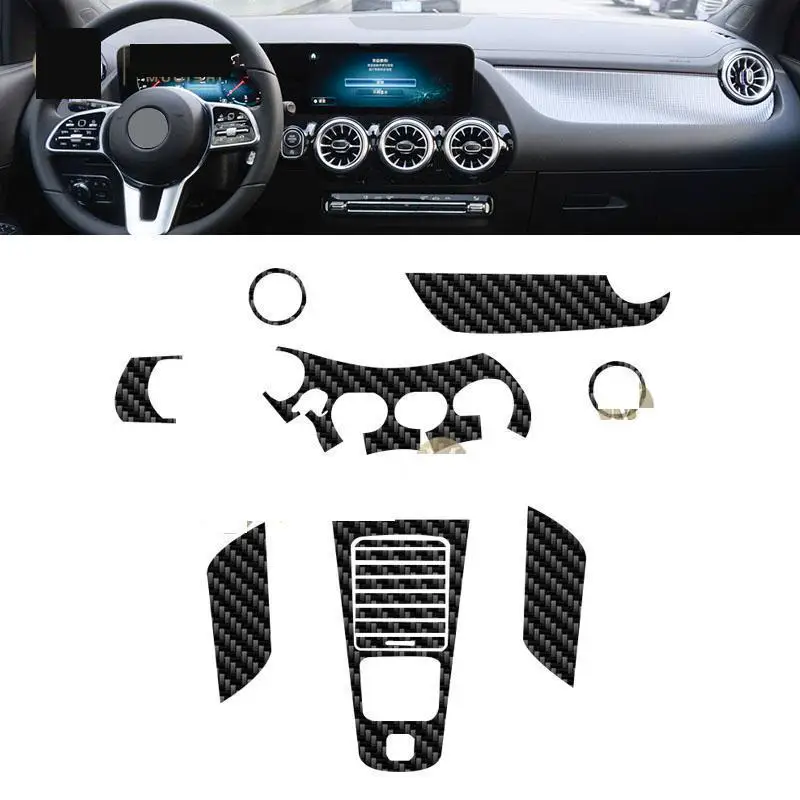 Film Adhésif Fibre De Carbone 5D Pour Mercedes Classe A W176 - 30x152 Cm, Noir, à Découper Soi-même