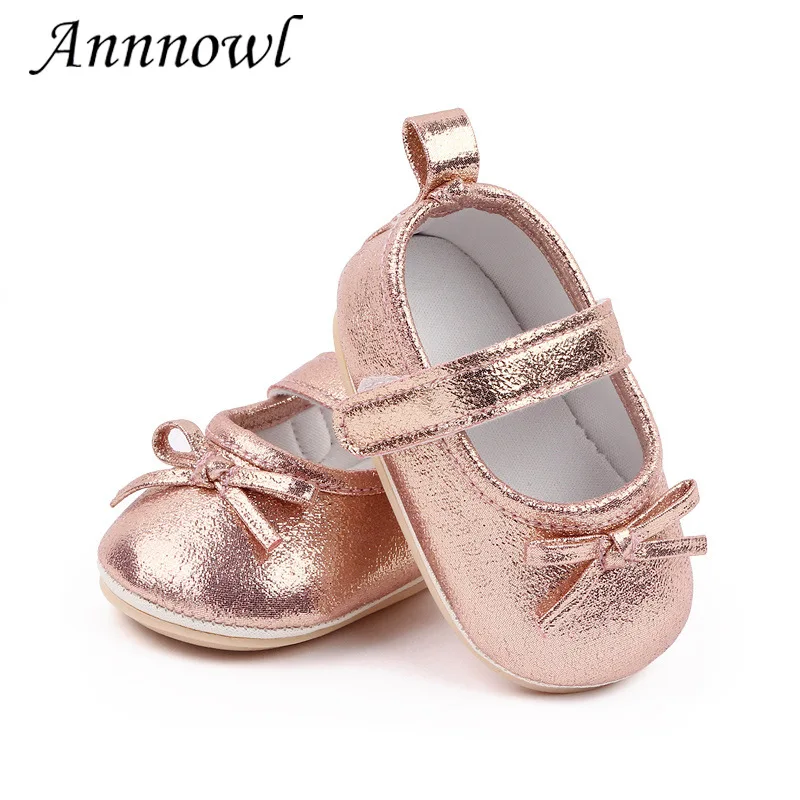 

Fashion Brand Infant Baby Girl Princess Shoes Toddler Soft Rubber Sole Trainers Newborn Footwear Cute Bows Flats for 1 Year Gift