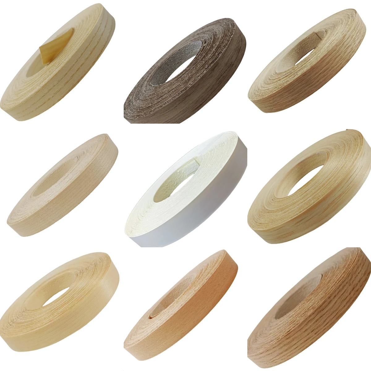 Real Wood Edge Banding Roll 7/8'' Iron On Veneer Edging Trim Tape Hot Melt Adhesive For Furniture Cabinet Repair furniture edging tape,decorative edge strip
