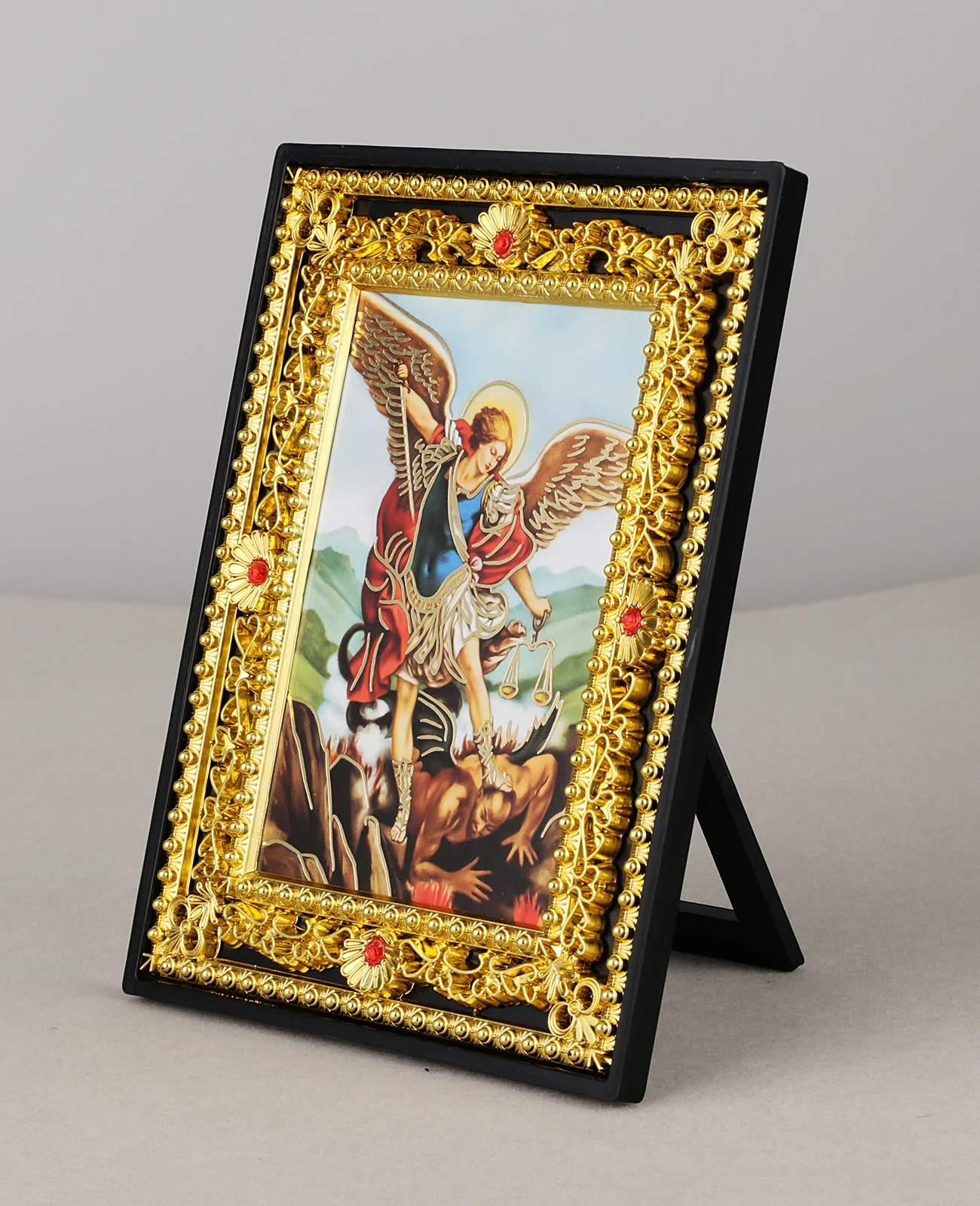 Golden Holy Family & Saints Picture Frame 1