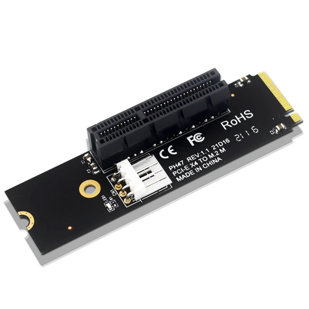 NGFF M.2 to PCI-E 4X 라이저 카드, X1 X4 X8 X16 PCI-e 인터페이스 어댑터 카드, 정적 가방 포장 호환