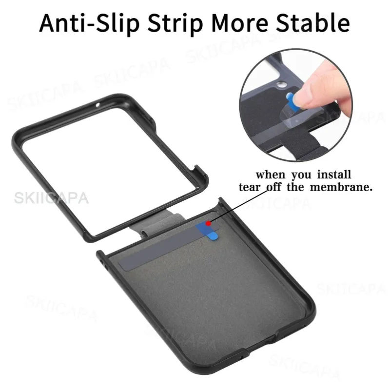 Lychee Leather Ring Holder Case with Shockproof Protection