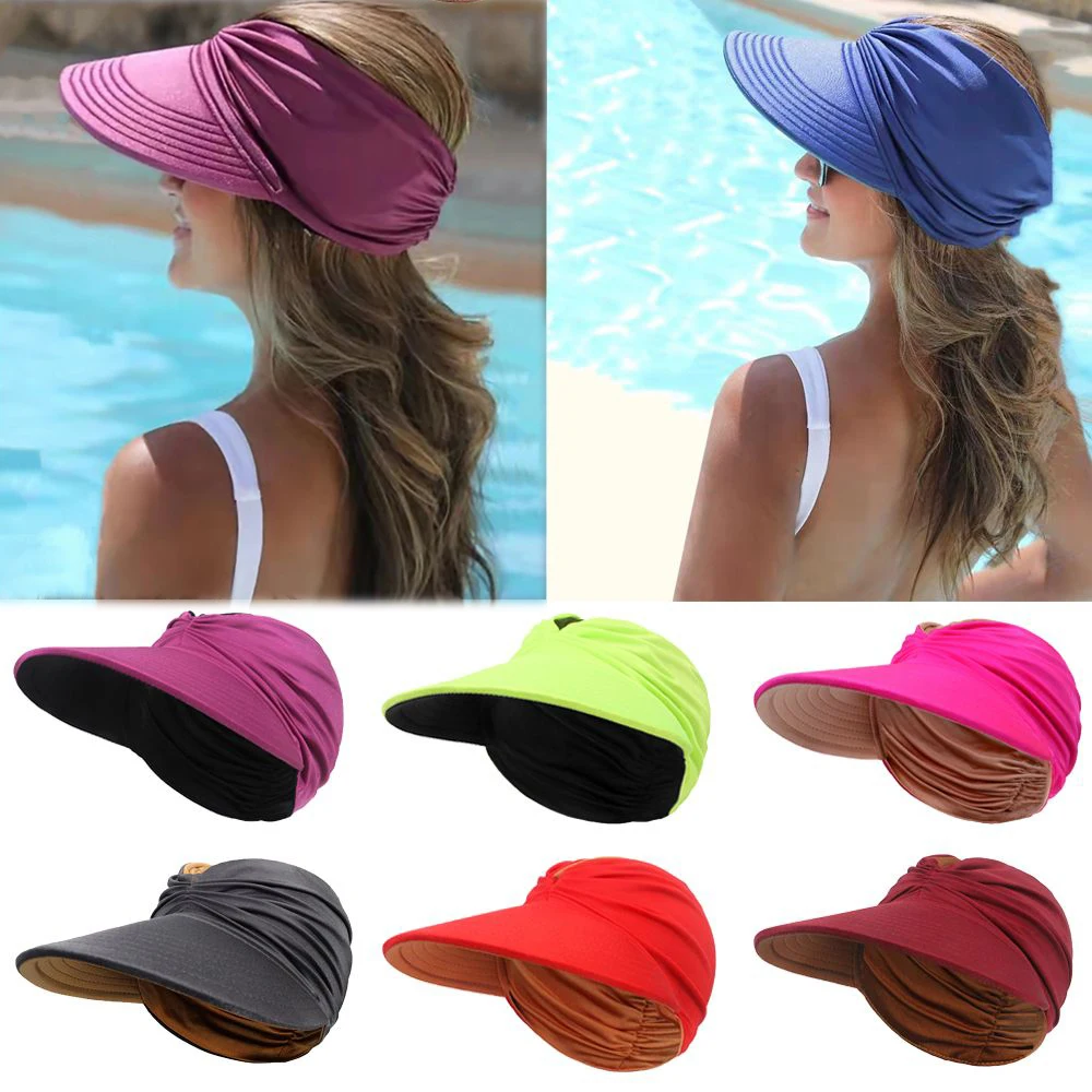 Summer-Wide-Brim-Visor-Hat-Flexible-Double-sided-Sun-Protection-Hats ...