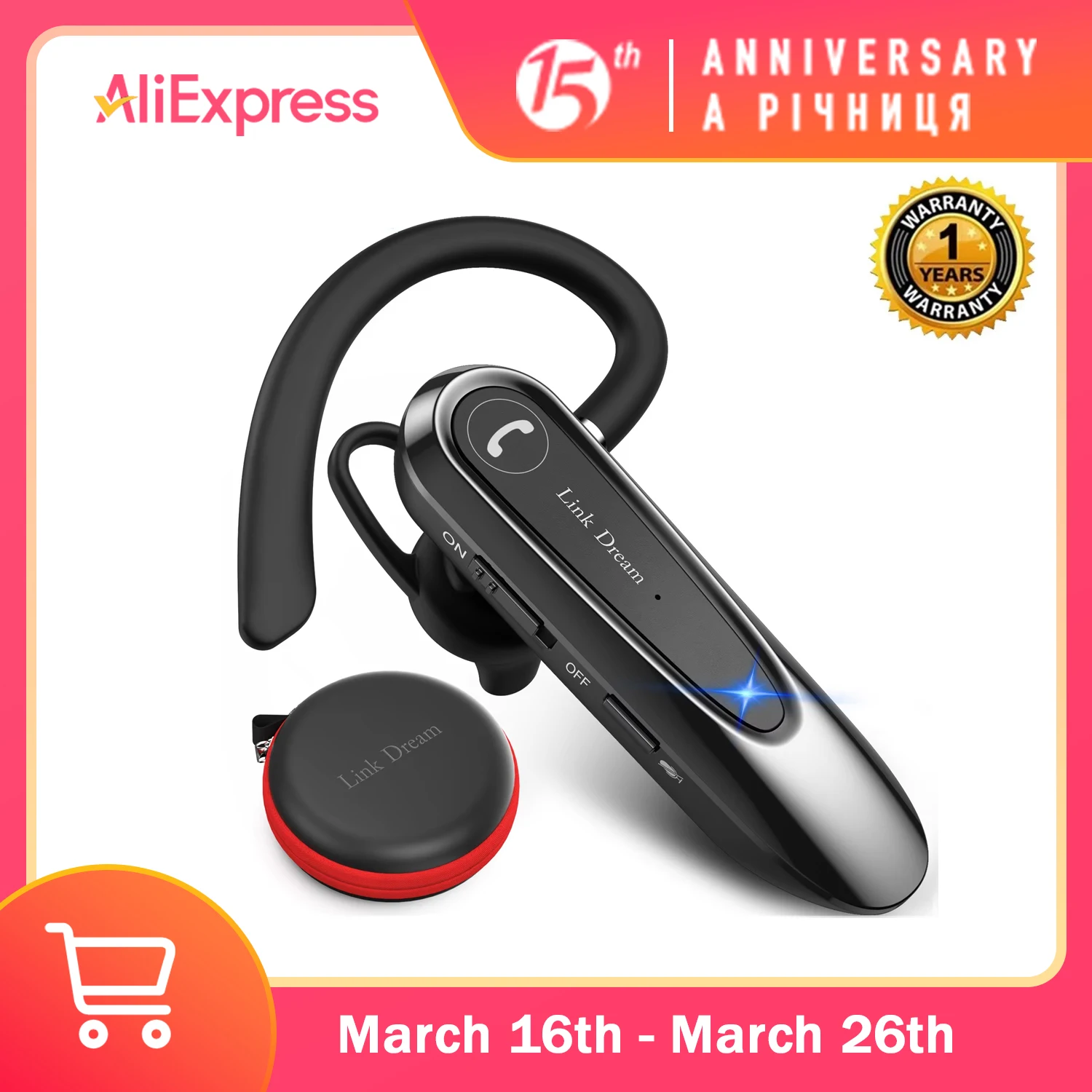 Link Dream-auriculares inalámbricos B45 con Bluetooth 5,0, cascos