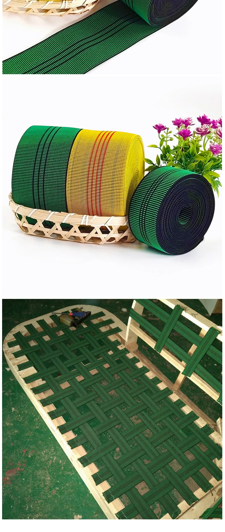 Fettuccia Elastica Per Tappezzeria - Lattice, 5cm X 10m, Verde, Per Riparazione Divani E Sedie - Foto 10