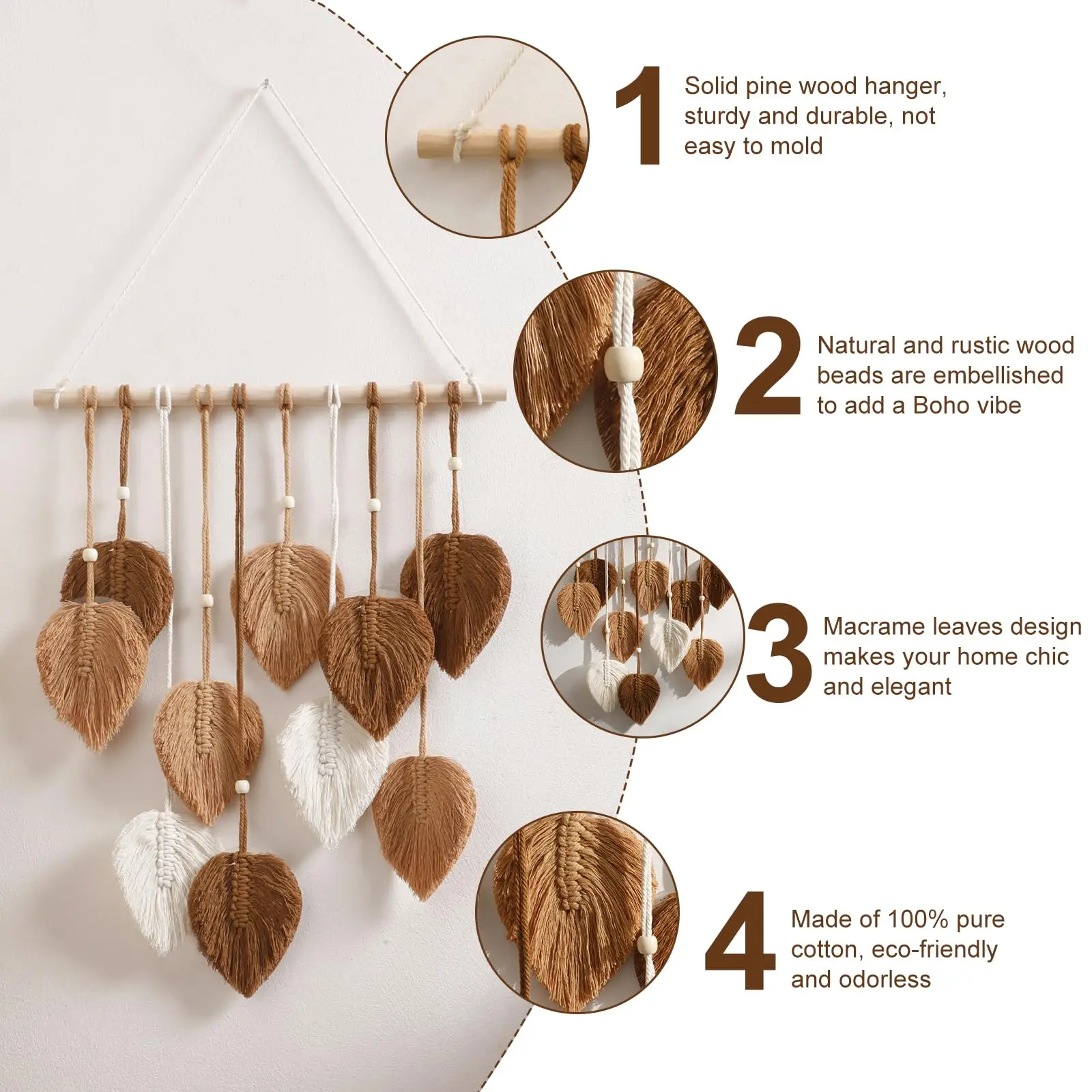 Leaf Macrame Tapestry 1