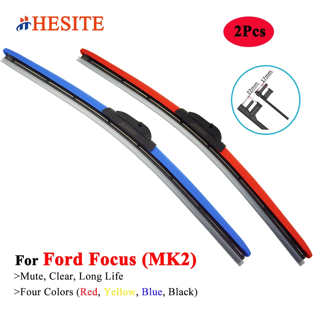 Hesite Colorful Windshield Wiper Blades For Europe Ford Focus Mk2 Da Db Sedan Hatchback 2004
