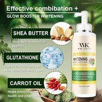 WK JALY Lotion pour le corps blanchissante Glow Booster, avec glutathion, élimine les taches foncées, la mélanine, crème uniforme pour tous les types de peau 2