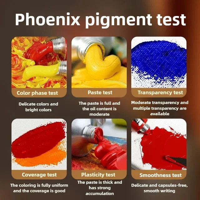 170/50ml Pittura a olio Alta saturazione Tempo di asciugatura più rapido con texture cremosa e materiali artistici di consistenza per studenti artisti 6