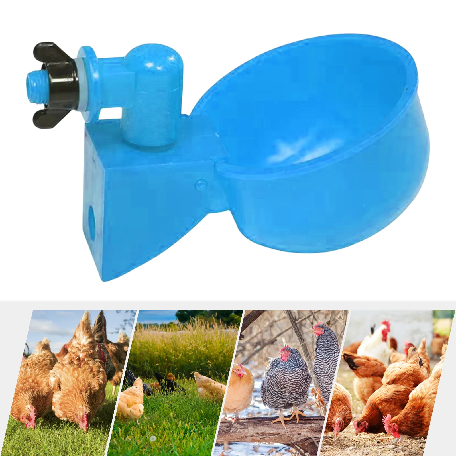 Chicken Duck Drinking Cup poultry drinking cups poultry water dispenser poultry feeder poultry waterer 6-60pcs Automatic Drinker Plastic Poultry Farm Water