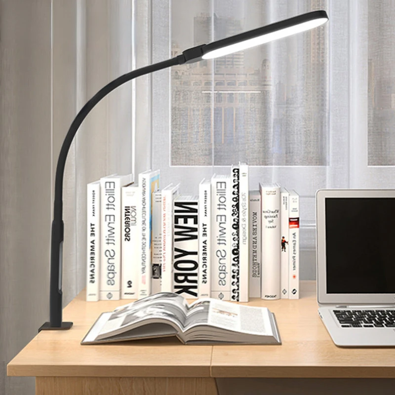 

Desk Lamp, Reading Lamp with USB Charging Port Fast Wireless Charger Eye Care Touch Bedside Table Lamp Gooseneck Desk Lamp