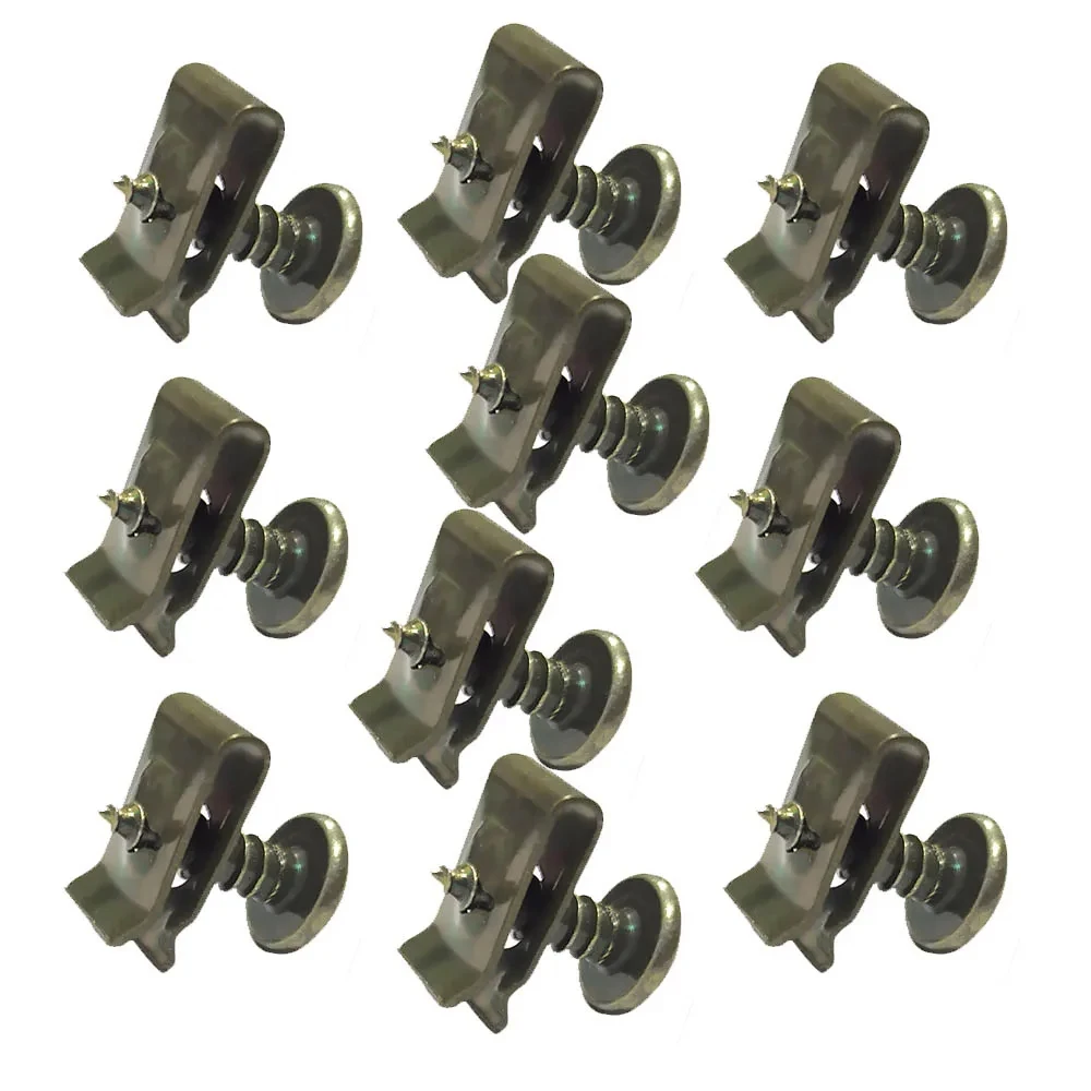 30pcs Car Motorcycle Scooter ATV Moped E-bike Plastic Cover Metal Retainer U-Type Clips Self-tapping Screws - Image 2