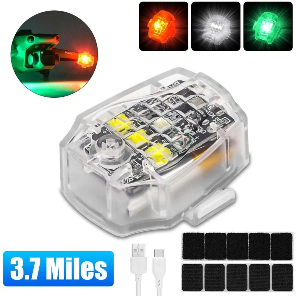 

1 PC Mini Strobe Lights USB Rechargeable Flares Emergency Light Compatible For MINI 4PRO Avata/AIR3 Mavic 3PRO Drone Wholesale
