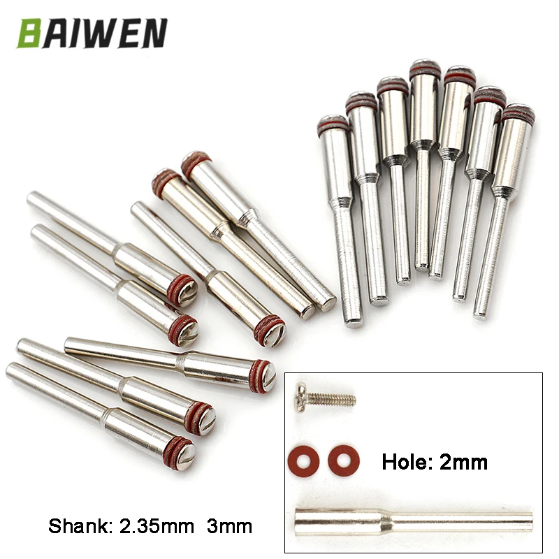 2-10pcs Dremel Accessories 2.35mm/3mm Shank Polishing Wheel Mandrels Cutting Cut-off Wheel Holder Mandrel Rotary Dremel Shaft hot sale polishing wheel mandrels set 10pcs cutting disc extension rod connective rod for dremel rotary tool