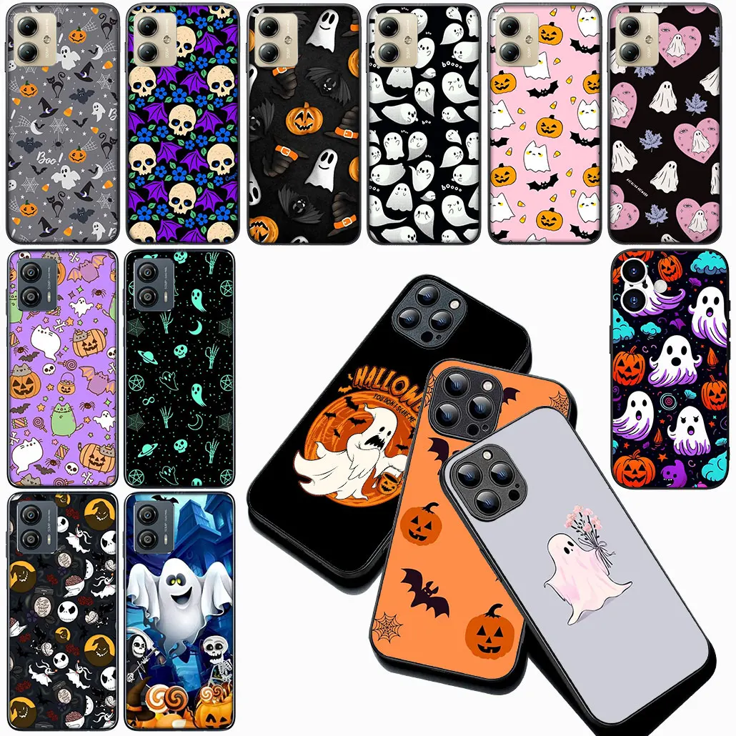 Little Ghost with Halloween Pumpkin Phone Cover - Festive Protective Case