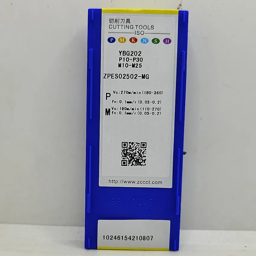ZPES02502-MG YBG202/ZPES02502-MG YBG302 ZPES02502-MG ZCC.CT CNC 블레이드 카바이드 인서트 선삭 공구 컷 슬롯 인서트 10 개/상자