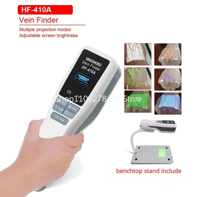 

HF-410A Vein Finder Locator Handheld Portable Near-Infrared Blood Vessel Display Nurse Intravenous Injection Aids Medical Device