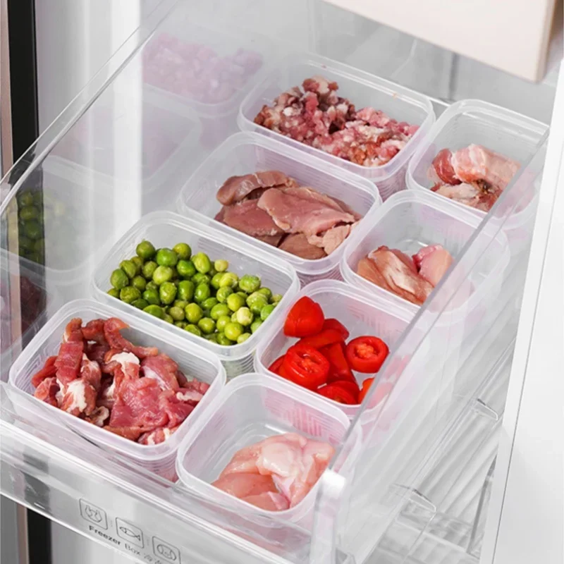 Refrigerator Food Storage Boxes Frozen Meat Fresh-keeping Boxes Portable Fruit Storage Container Food Sub-packed Kitchen Tools 5