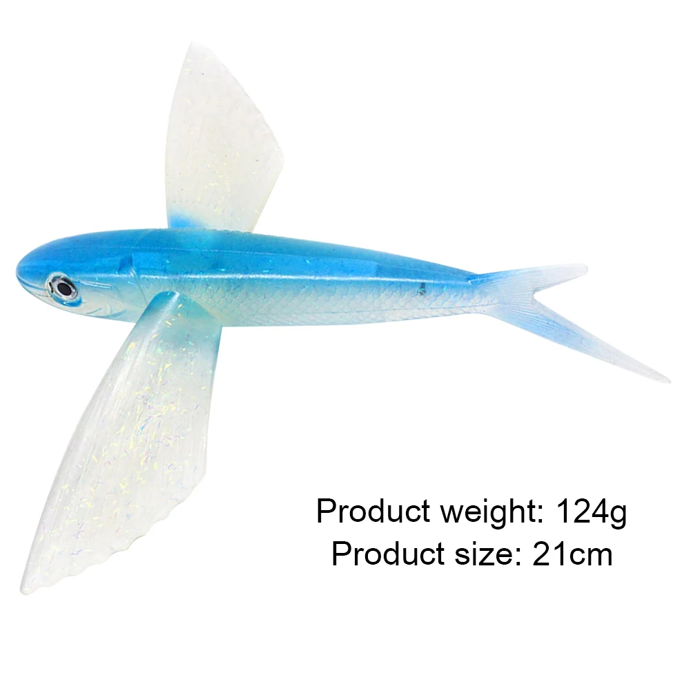 Leures Poissons Volants Pour Pêche En Mer – Lot De 2, Corps Souple, Réalistes