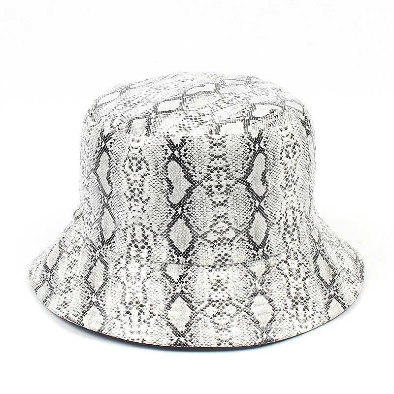2021 Cotton Snake Print Bucket Hat 