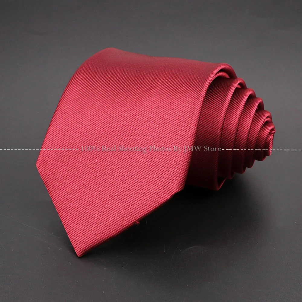 New Design Wedding Men Tie Red Solid Striped Paisley Flower Neckties For Men Business Groom Collar Accessories Gift