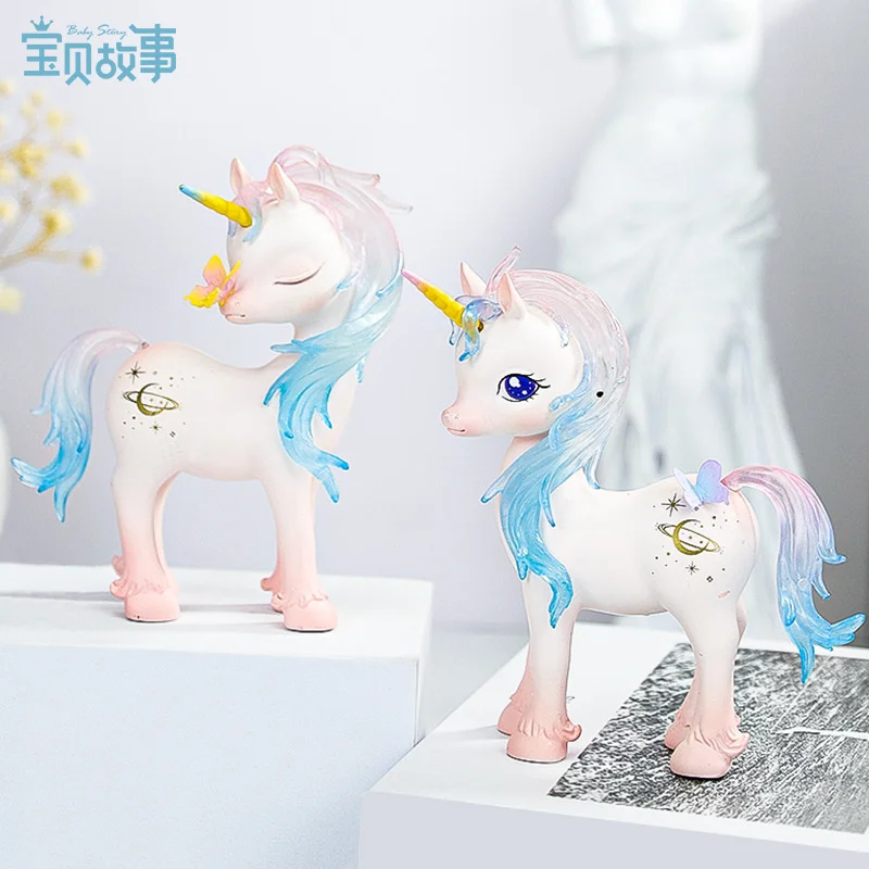 

Настольные украшения в виде единорога, милое сердце для девочек, аксессуары для автомобиля, мебель для дома, спальни, офиса, подарки