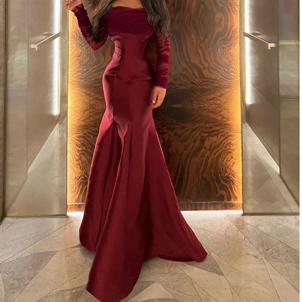 Julieta Gradient Print Boat Neck Off Shoulder Gem Detail Slit Gown Maxi Dress