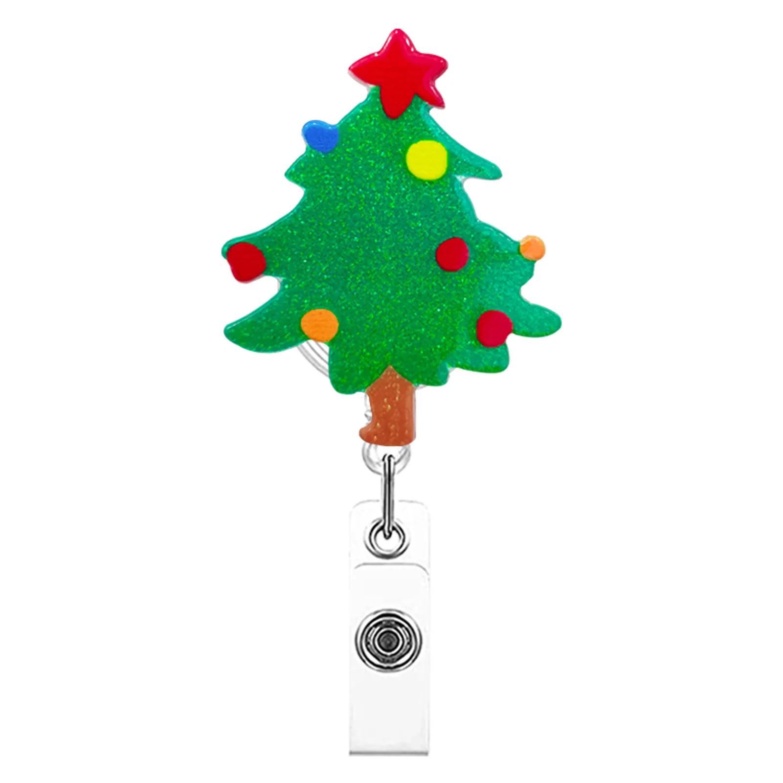 

Christmas Badge Reel Holder Retractable Nurse Badge Reel Id Name Badge for Nurses Doctor Teacher Student