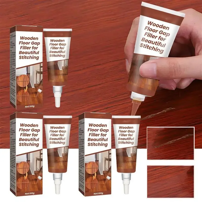 100g Wooden Furniture Touch Up Kit Furniture Floor Tile Scratch Filler Remover Glue Cream Polymer Resin DIY Repair Tools