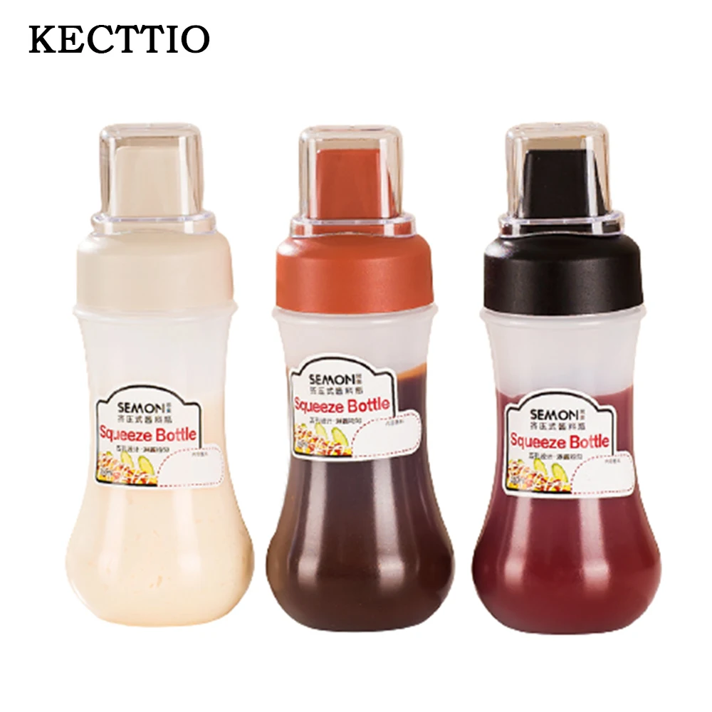 350ml Portable Plastic Sauce Squeeze Bottle Cream Jam Salad Seasoning