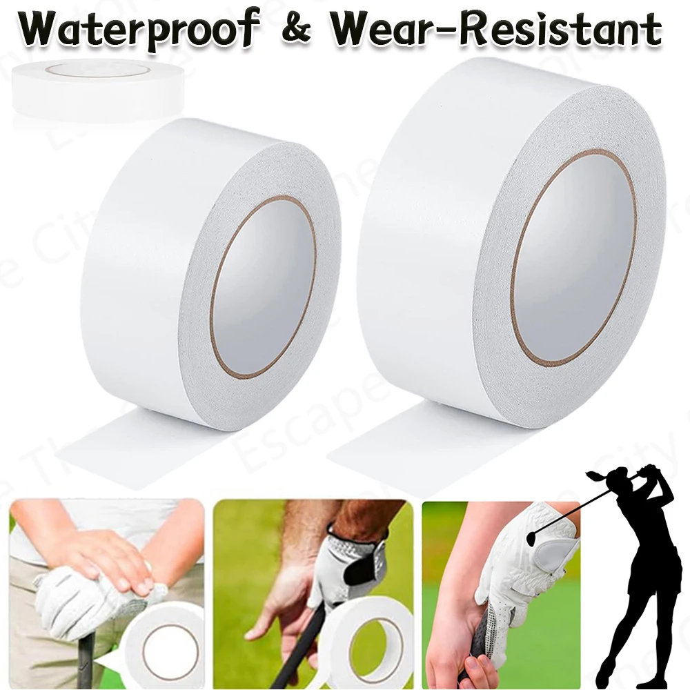 

25mm*50m Golf Grip Tape Golf Club Gripping Double Sided Adhesive Cuttable Grip Strip Tape Roll Lasting Golf Grip Accessories
