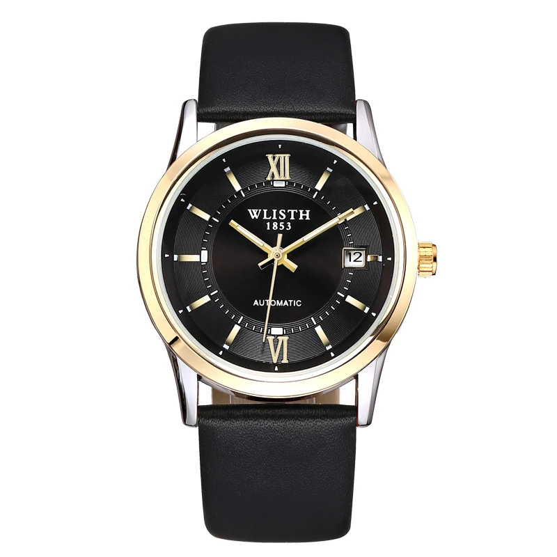 Luxury Men's Automatic Stainless Steel Waterproof Luminous Casual Wristwatch