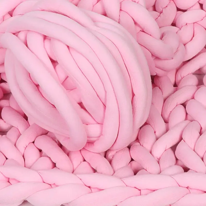 500g Super Velvet Chunky Yarn Thick Bulky Giant Thread White Bag for Hand Knitting DIY Arm Soft Big Blanket Carpet 2