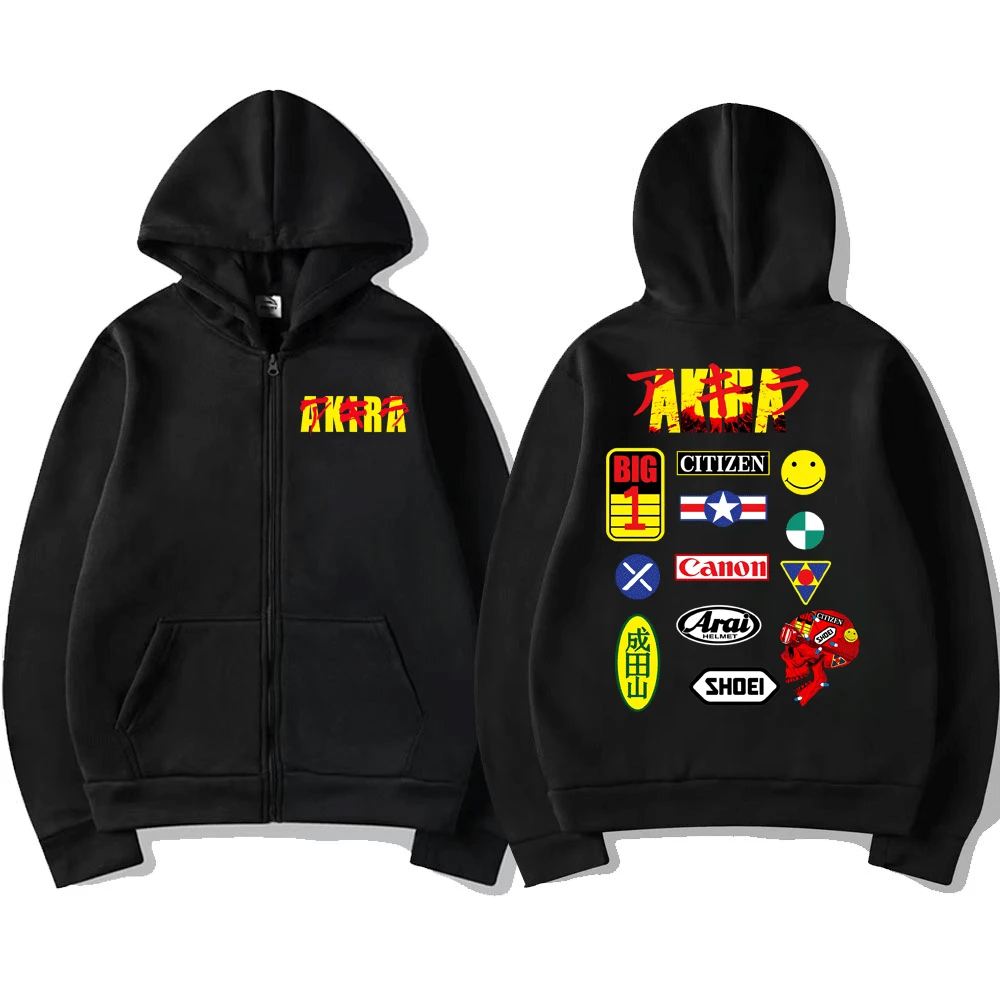 

Anime Akira Zipper Hoodie Men Women Coat Cartoon Kaneda Shotaor Cosplay Graphic Print Tracksuit Jacket Streetwear Zipper Hoodies