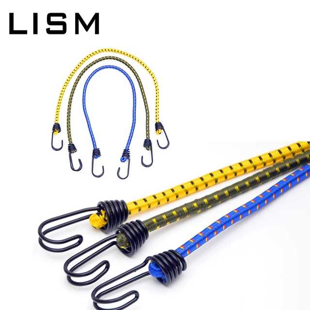 1 Meter/roll Elastics Rubber Luggage Rope Cord Hooks Bikes Rope Tie Luggage  Roof Rack Strap Fixed Band Hook Moto Accessories