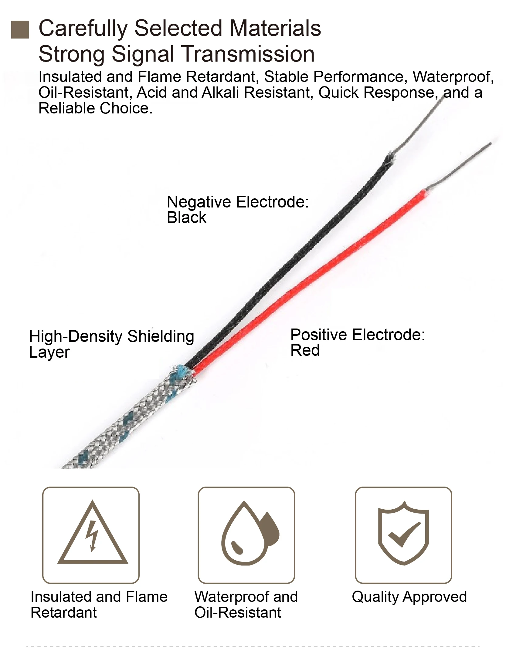 K type thermocouple compensation wire waterproof oil-resistant high temperature