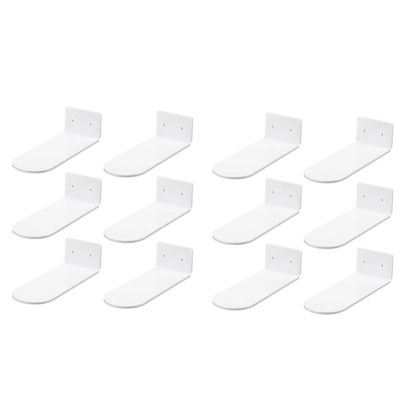 

12 Pack Floating Shoe Shelves,White Acrylic Wall Mounted Shoe Display Shelves,For Display Collectible Shoe&Sneaker