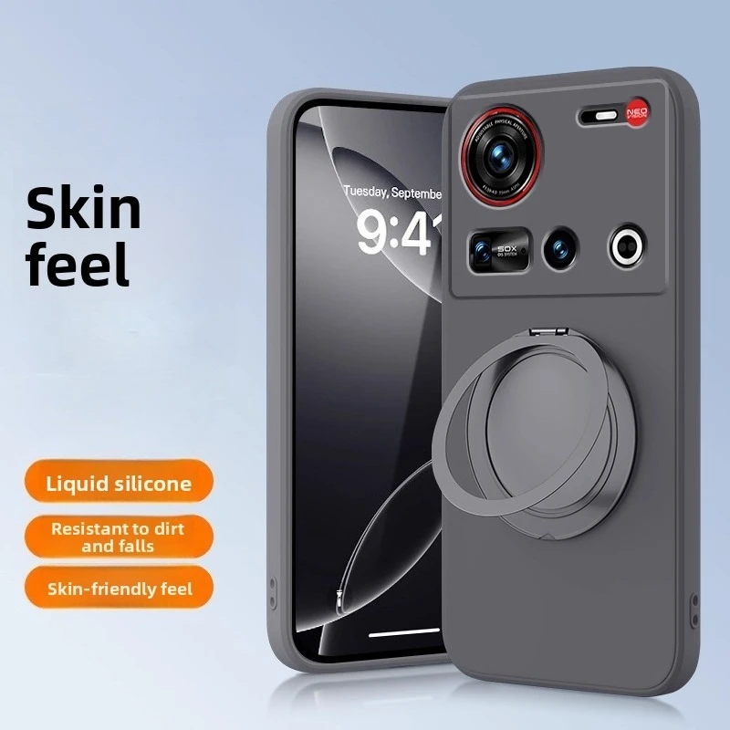 Enhanced Product Title:  
New Magnetic Rotating Bracket Liquid Silicone Cover - Ultra Soft and Drop-Proof Case