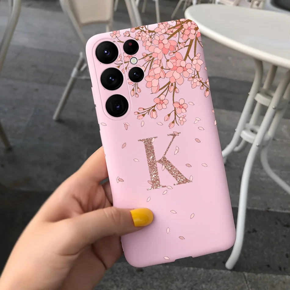 Chic 26 Initial Letter Soft Silicone Phone Case - Fashionable Back Cover