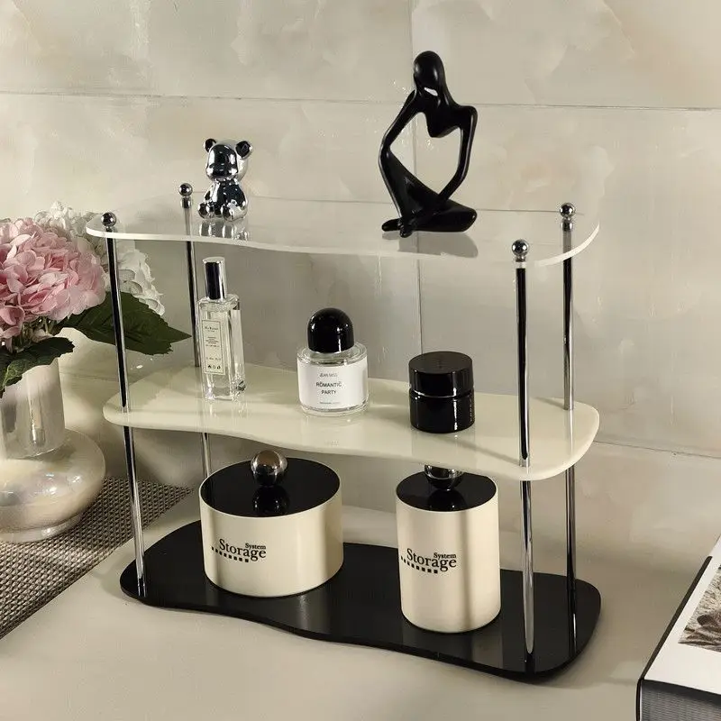 INS same model Table shelf Three layer acrylic perfume shelf High level simple modern cup shelf Table top sorting cabinet decor