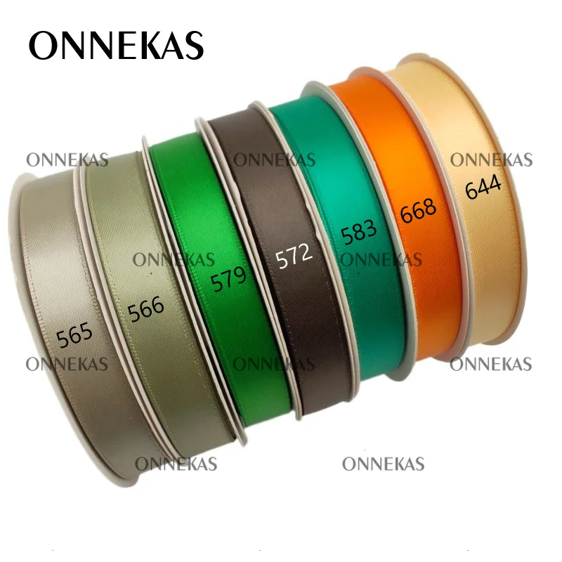 1/2" 13mm Double Face Satin Ribbon Tape Polyester Double Sided Silky Ribbon Crafts
