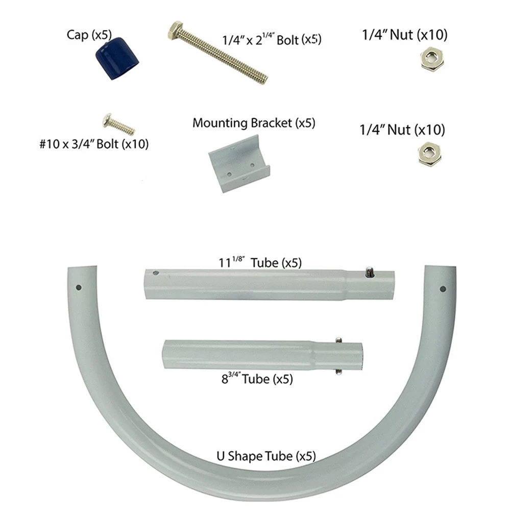 

Aluminum Swimming Pool Solar Cover Bracket U Shaped Tube Set R For Swimming Pool Spa Facilities Replacement Repair Tool
