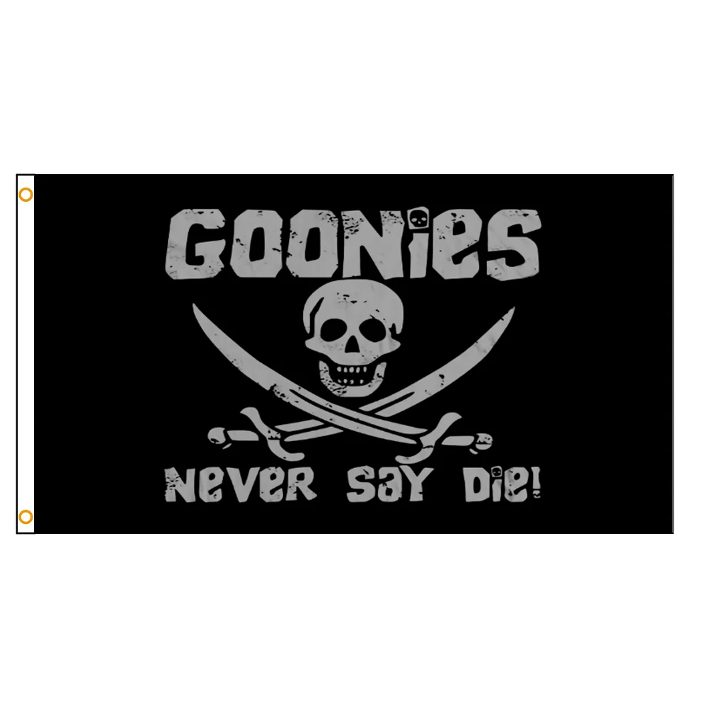 90X150Cm Never Say Die Goonies Pirate Flag Jolly Roger Flag