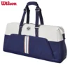 Wilson 2023 Navy 4-6pcs Tennis Racket Bag Super Tour Nylon Large Tennis Bag for 5 Racquets With Two Compartment 1