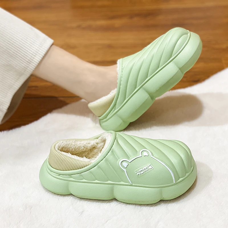 Brand Snow Boots ladies 2022 new winter Cotton slippers Plush thicken cotton shoes warm Indoor Cotton waterproof Women's Boots