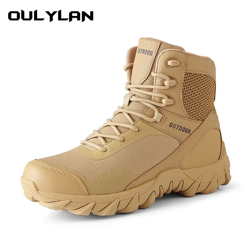 

Military Tactical Boots Men's Leisure Outdoor Climbing Hiking Shoes Field Training Tactics Camping Boots Men Large Size Shoes